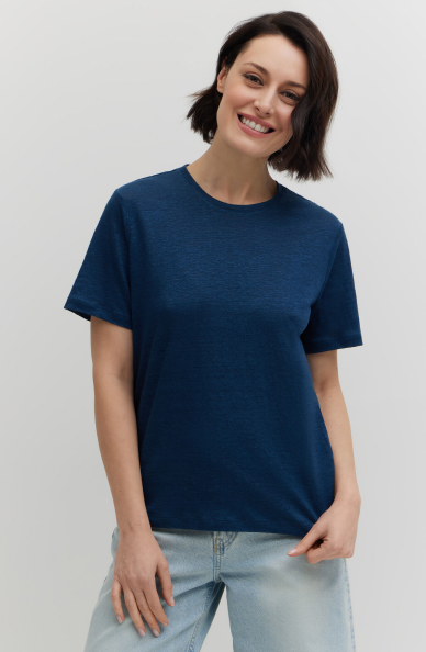 Lniany t-shirt
