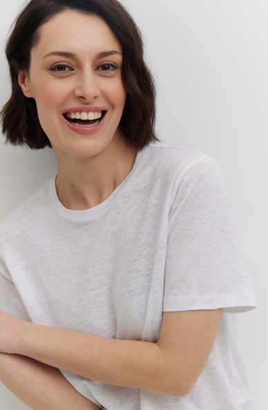 Lniany t-shirt