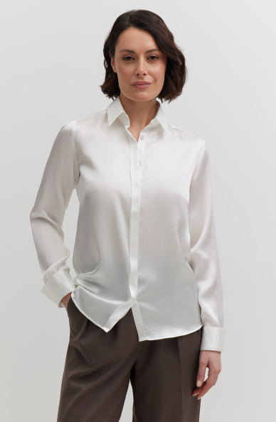 Jedwabna koszula z fakturą