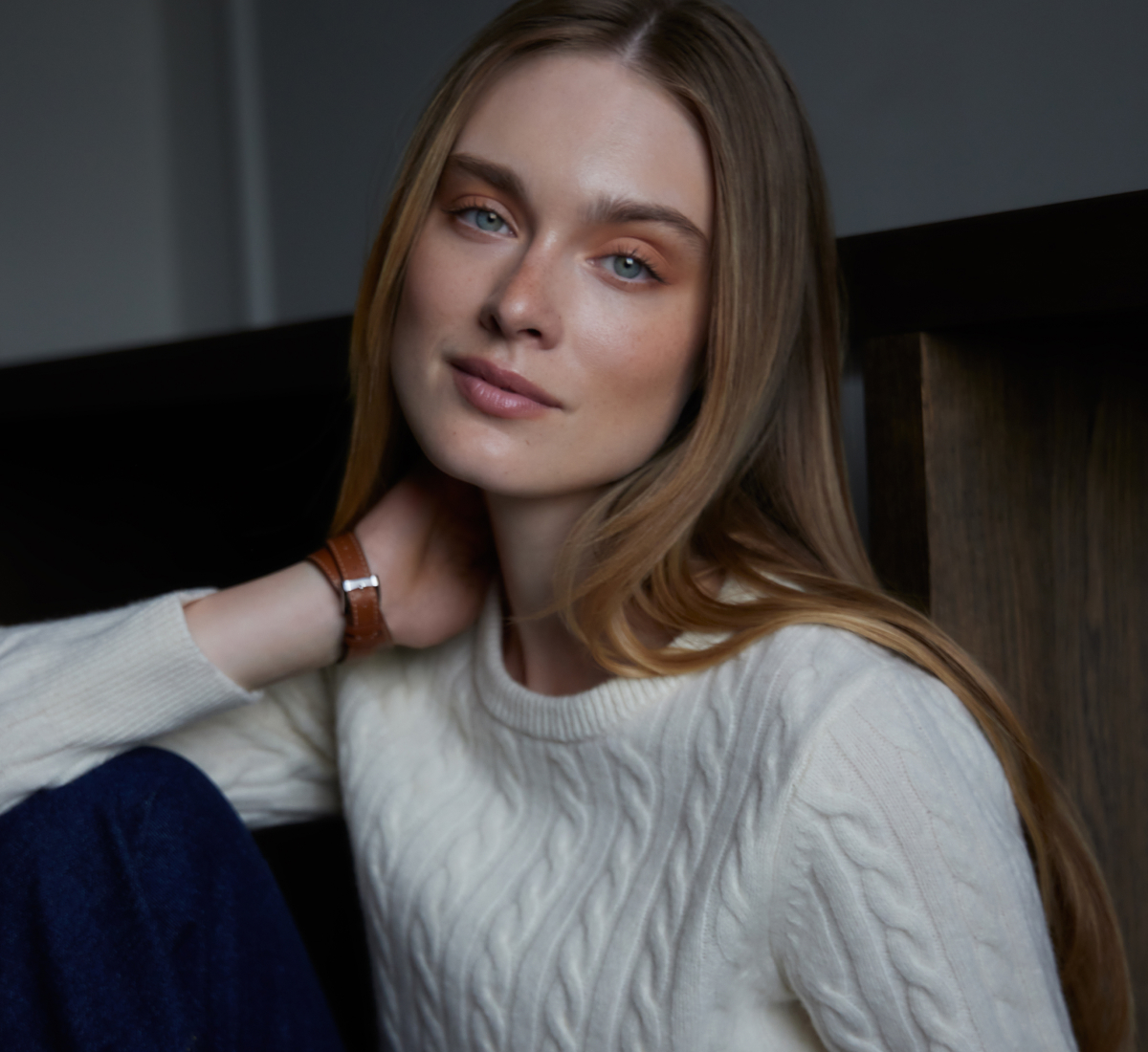 Wełniany sweter ze splotem