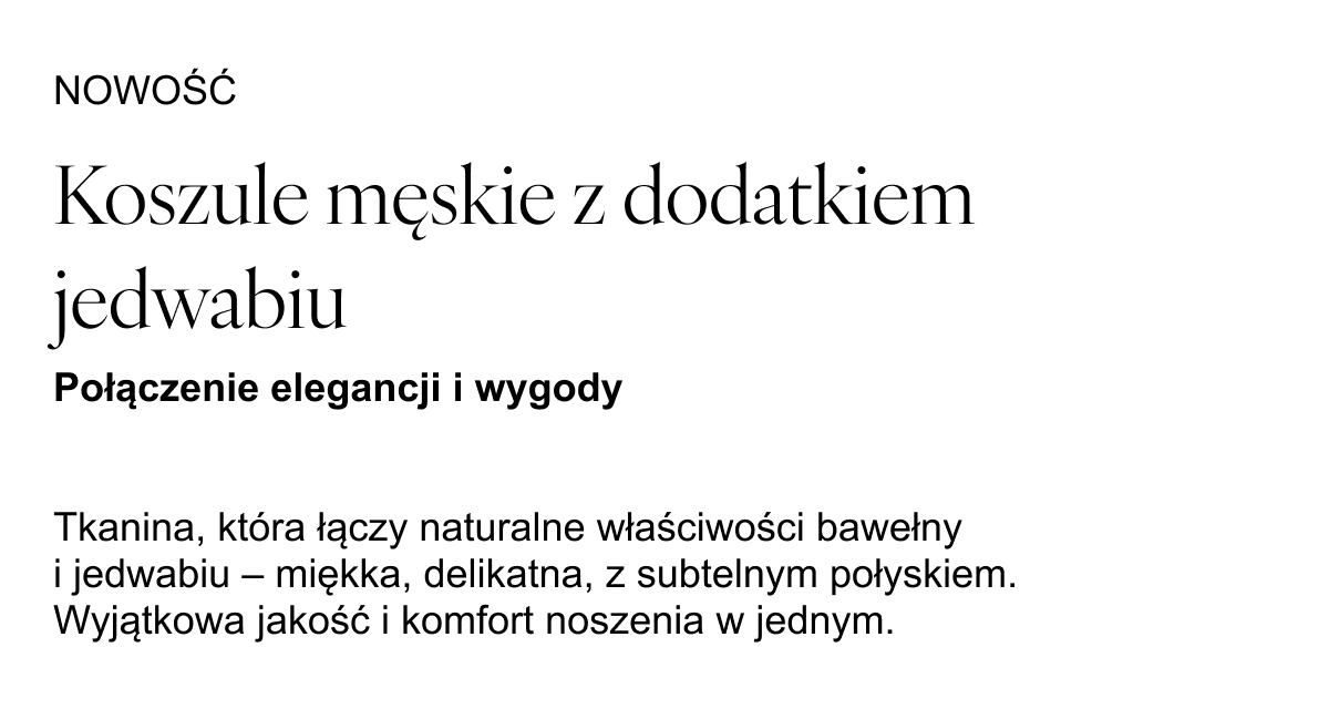 Koszule męskie z dodatkiem jedwabiu