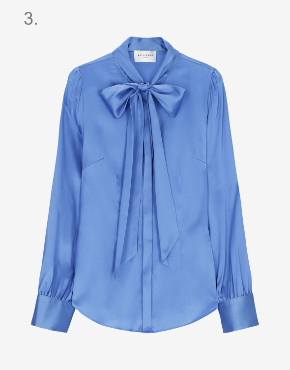 Jedwabna koszula z kokardą