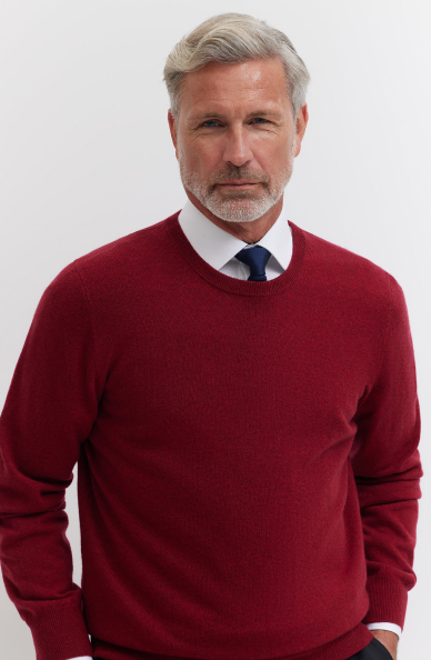 Sweter z melanżowej wełny merino