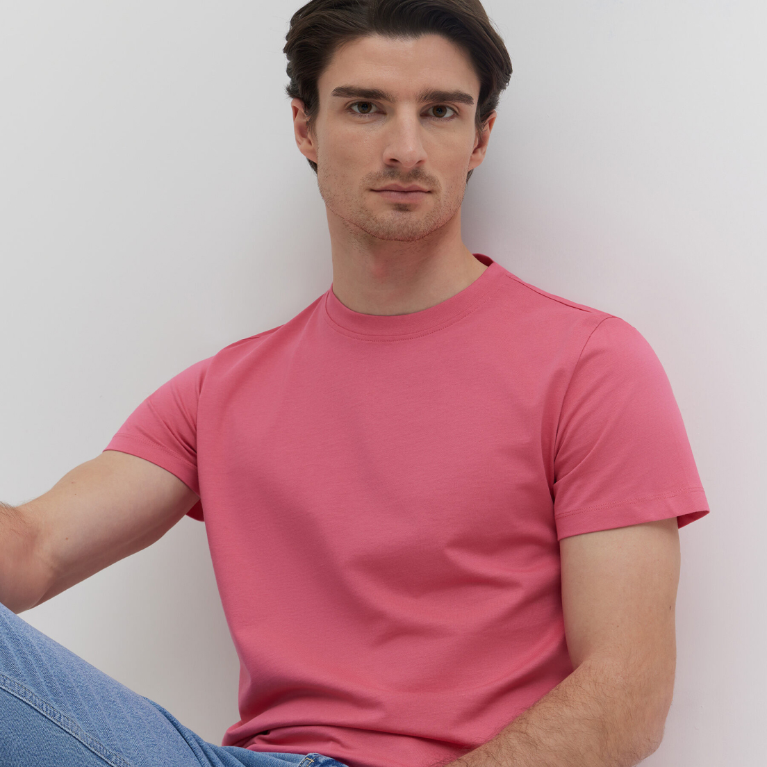 Gładki t-shirt z bawełny organicznej