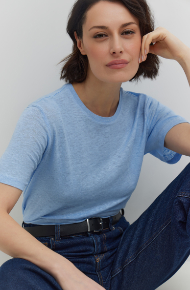 Lniany t-shirt