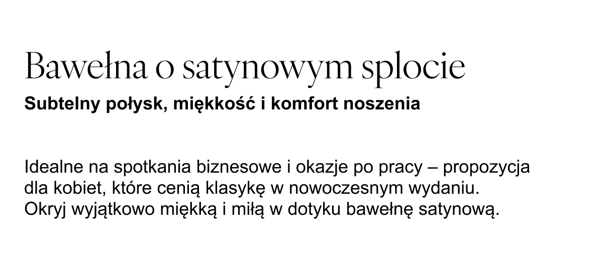Koszule z bawełny satynowej